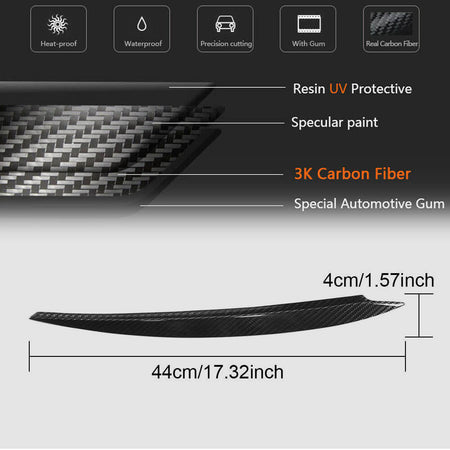 Volkswagen VW Golf 7 7.5 MK7 MK7.5 GTI R R-line 2014-2019 Headlight Eyelids Lamp Eyebrows Carbon Fiber-Ahacarbon