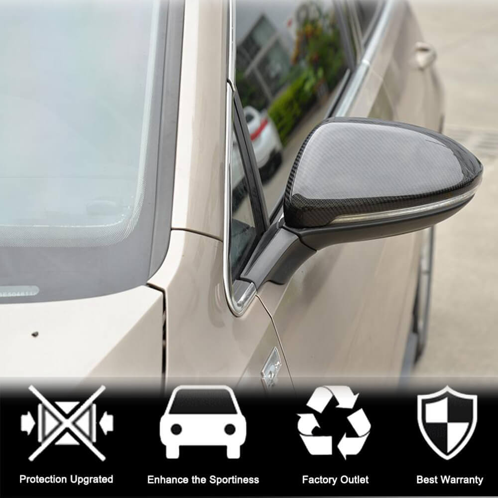 Volkswagen VW Golf 7 7.5 MK7 MK7.5 GTI R R-line 2014-2019 Mirror Covers Replacement Style Carbon Fiber-Ahacarbon