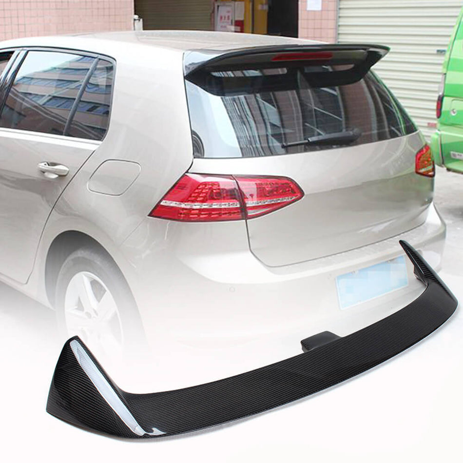 Volkswagen VW Golf 7 7.5 MK7 MK7.5 Standard/R-Line 2014-2019 Rear Roof Spoiler Carbon Fiber/FRP-Ahacarbon