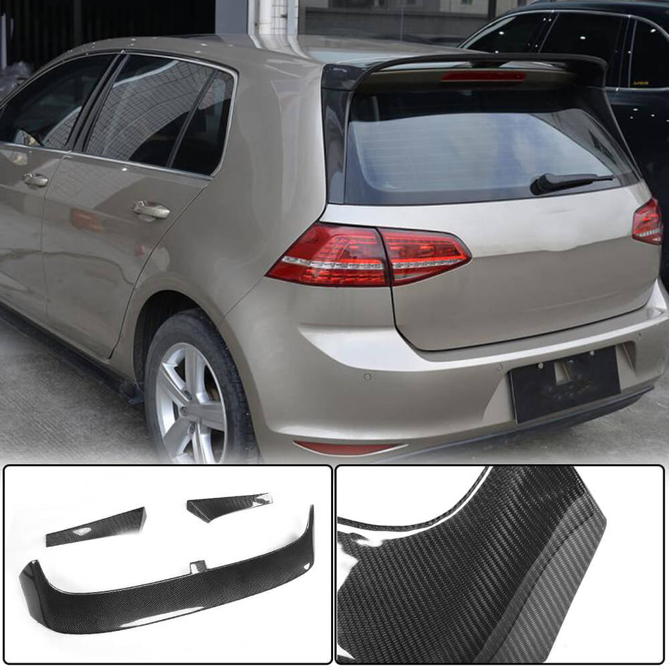 Volkswagen VW Golf 7 7.5 MK7 MK7.5 Standard/R-Line 2014-2019 Rear Roof Spoiler Carbon Fiber-Ahacarbon