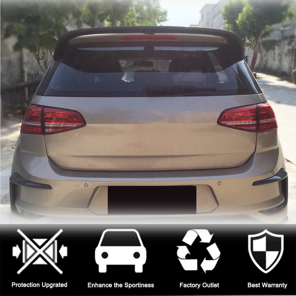 Volkswagen VW Golf 7 7.5 MK7 MK7.5 Standard/R-Line 2014-2019 Rear Roof Spoiler Carbon Fiber-Ahacarbon