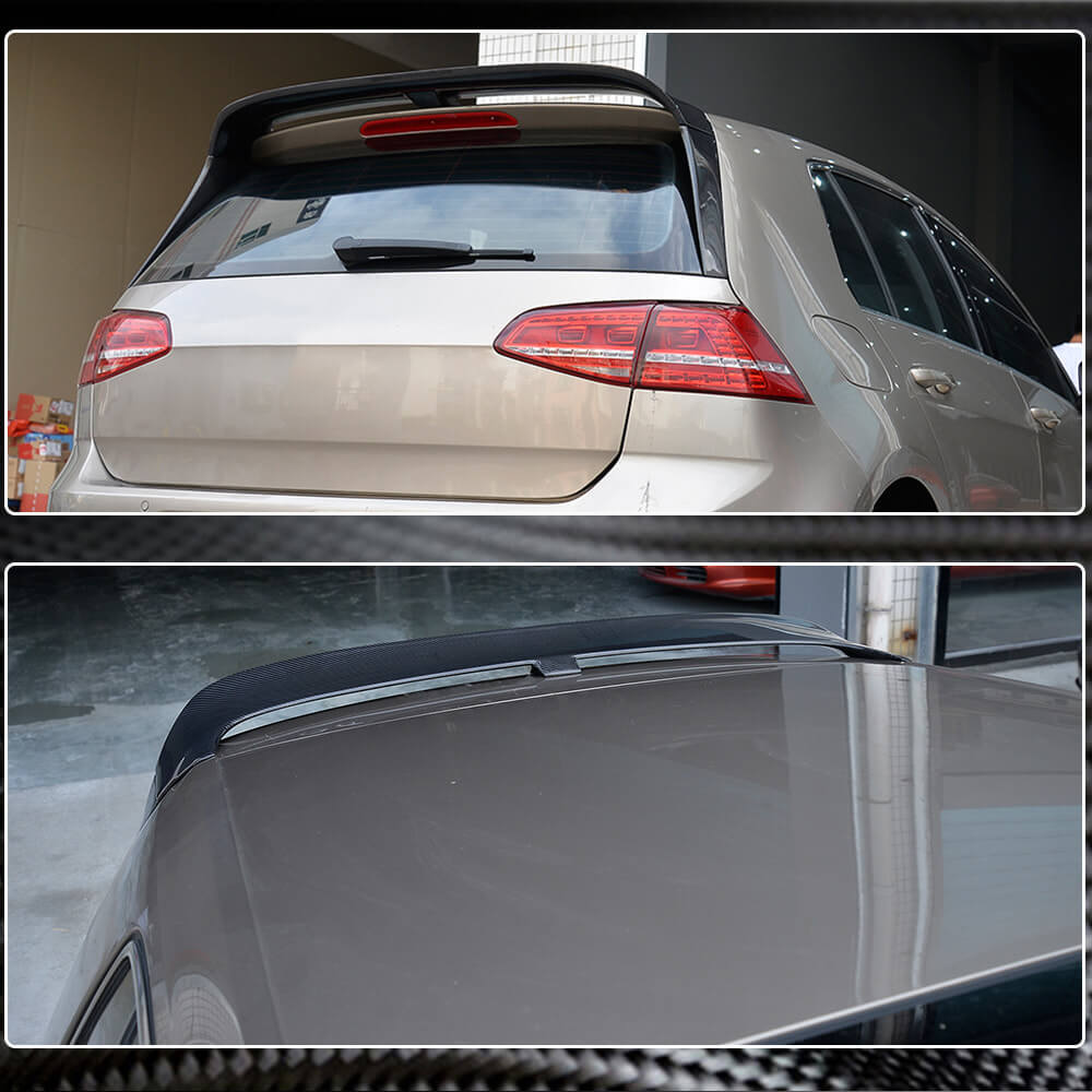 Volkswagen VW Golf 7 7.5 MK7 MK7.5 Standard/R-Line 2014-2019 Rear Roof Spoiler Carbon Fiber-Ahacarbon