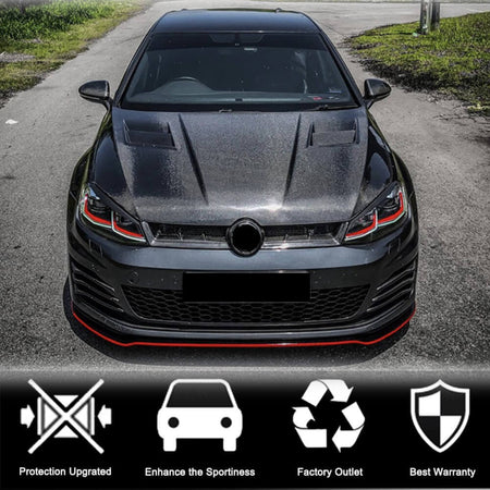 Volkswagen VW Golf 7 MK7 TSI GTI R R-line 2014-2017 Front Grille Dry Carbon Fiber-Ahacarbon