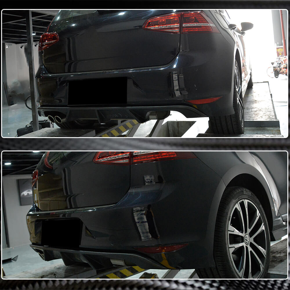 Volkswagen VW Golf 7 MK7 R R-Line 2014-2016 Rear Bumper Diffuser Carbon Fiber-Ahacarbon
