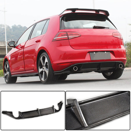 Volkswagen VW Golf 7 MK7 Standard/GTI 2014-2016 Rear Bumper Diffuser Carbon Fiber-Ahacarbon