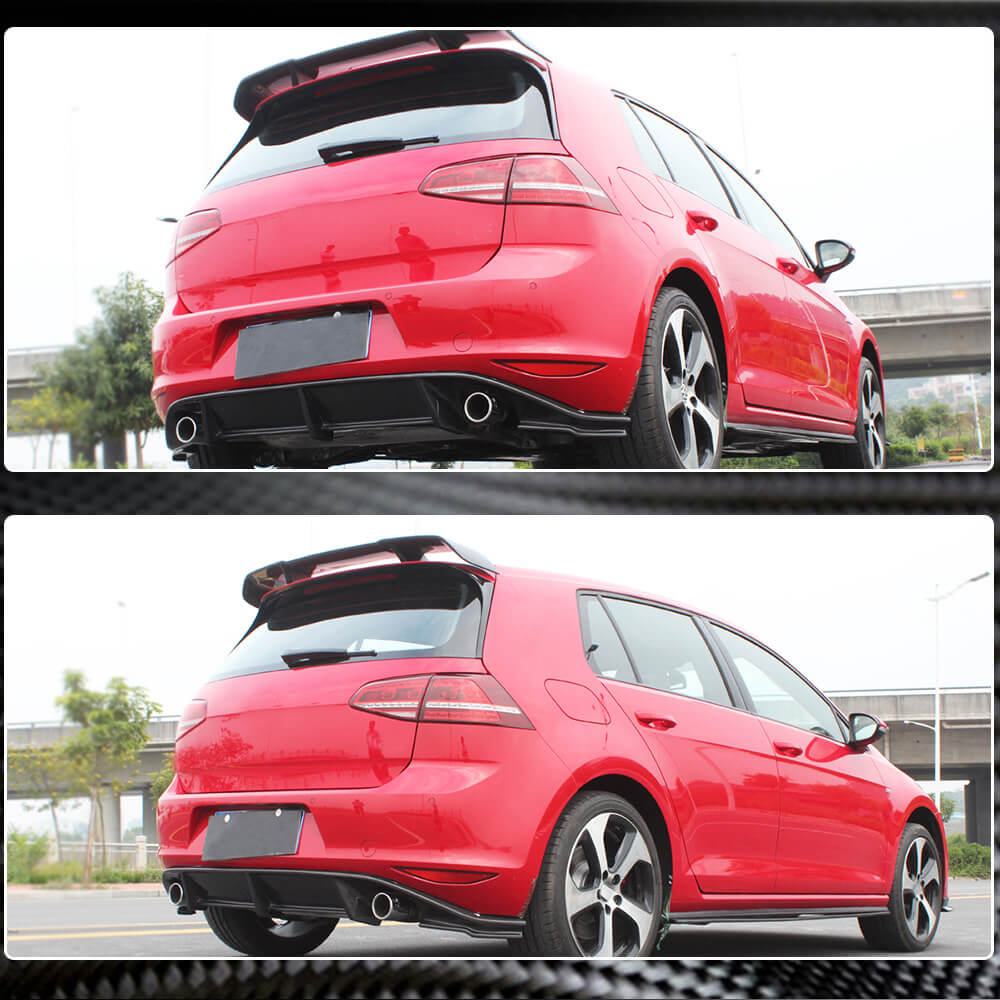 Volkswagen VW Golf 7 MK7 Standard/GTI 2014-2016 Rear Bumper Diffuser Carbon Fiber-Ahacarbon
