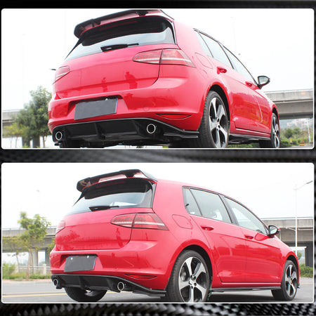 Volkswagen VW Golf 7 MK7 Standard/GTI 2014-2016 Rear Bumper Diffuser Carbon Fiber-Ahacarbon