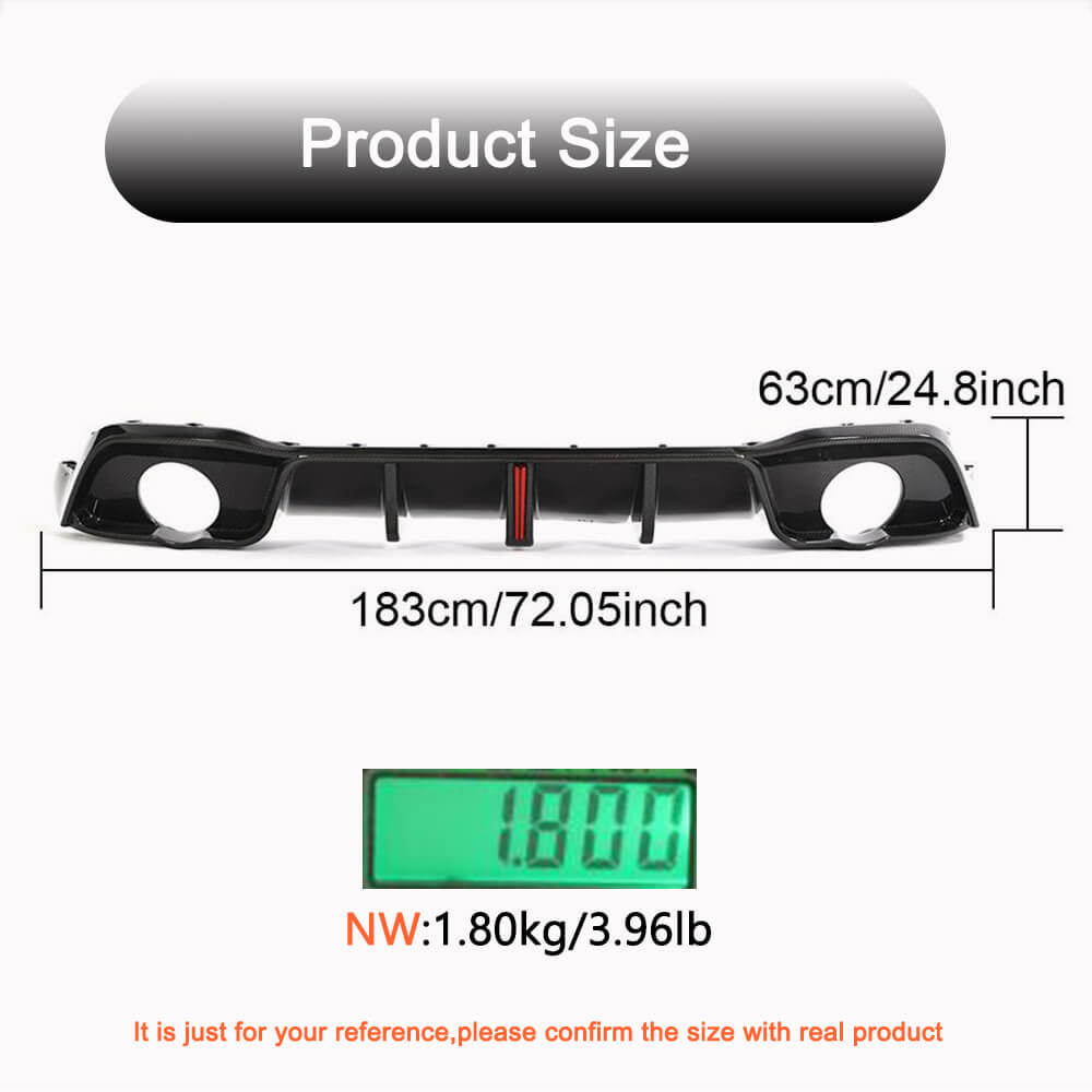 Volkswagen VW Golf 8 MK8 GTI 21+ Rear Bumper Diffuser Carbon Fiber-Ahacarbon