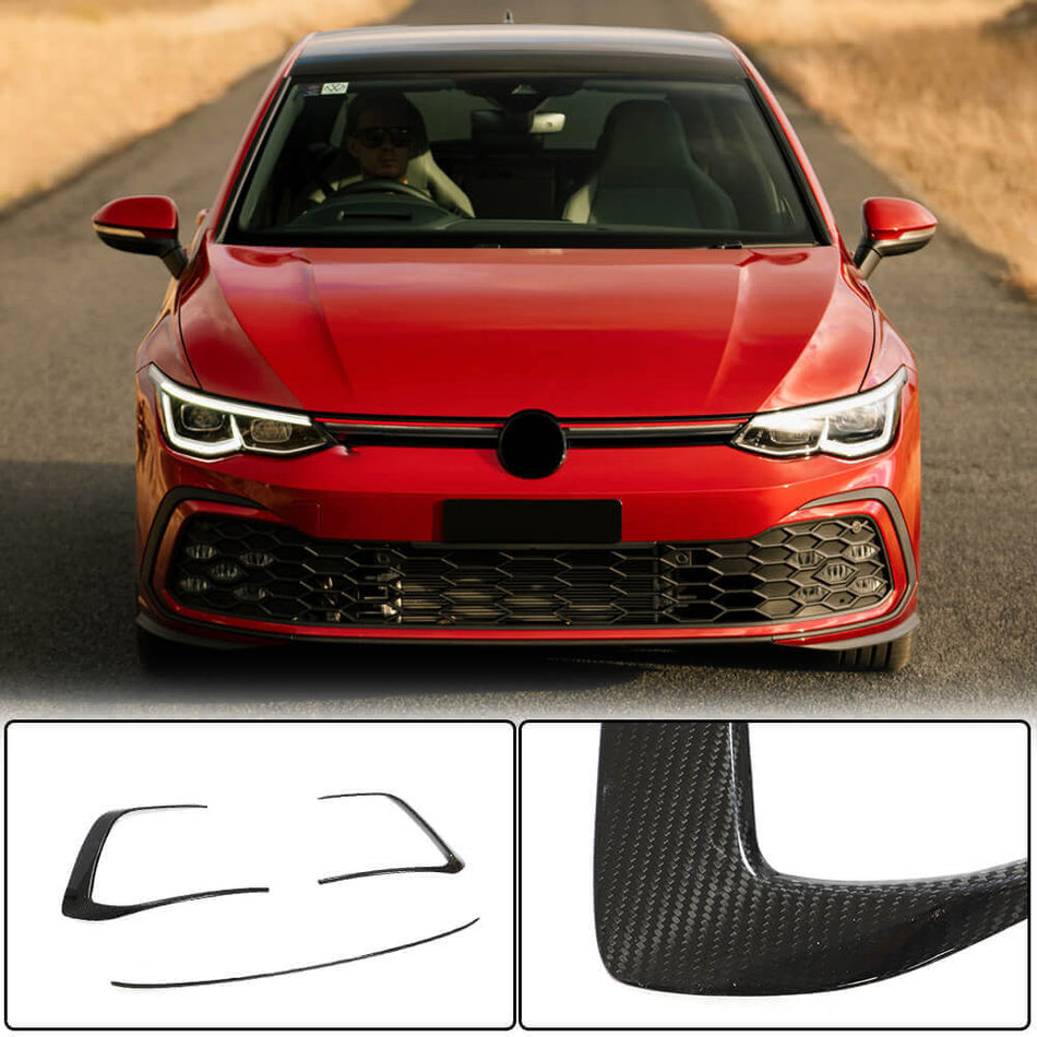 Volkswagen VW Golf 8 MK8 GTI 2021UP Front Bumper Vents Dry Carbon Fiber-Ahacarbon