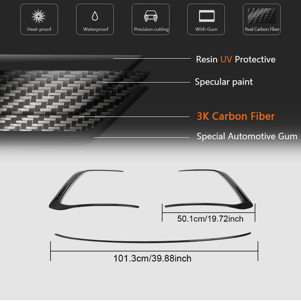 Volkswagen VW Golf 8 MK8 GTI 2021UP Front Bumper Vents Dry Carbon Fiber-Ahacarbon