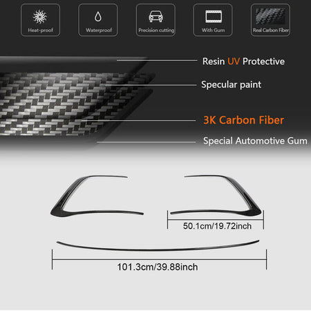 Volkswagen VW Golf 8 MK8 GTI 2021UP Front Bumper Vents Dry Carbon Fiber-Ahacarbon