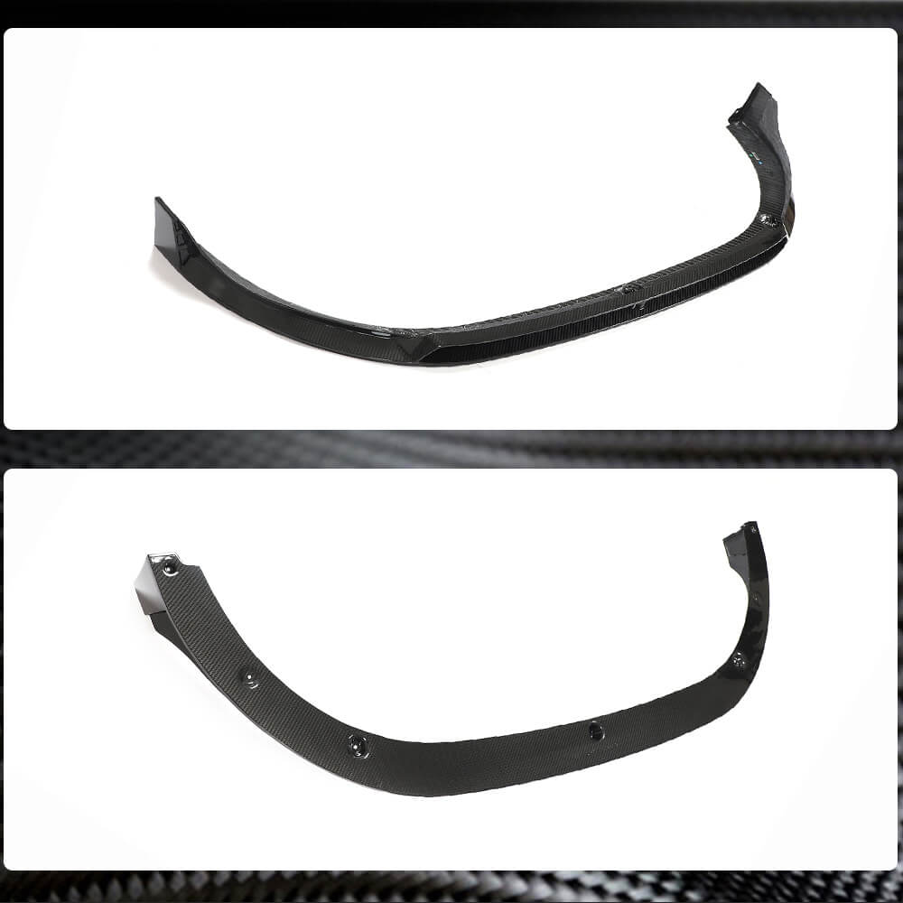 Volkswagen VW Golf 8 MK8 GTI 2021UP Front Bumper Lip Dry Carbon Fiber-Ahacarbon