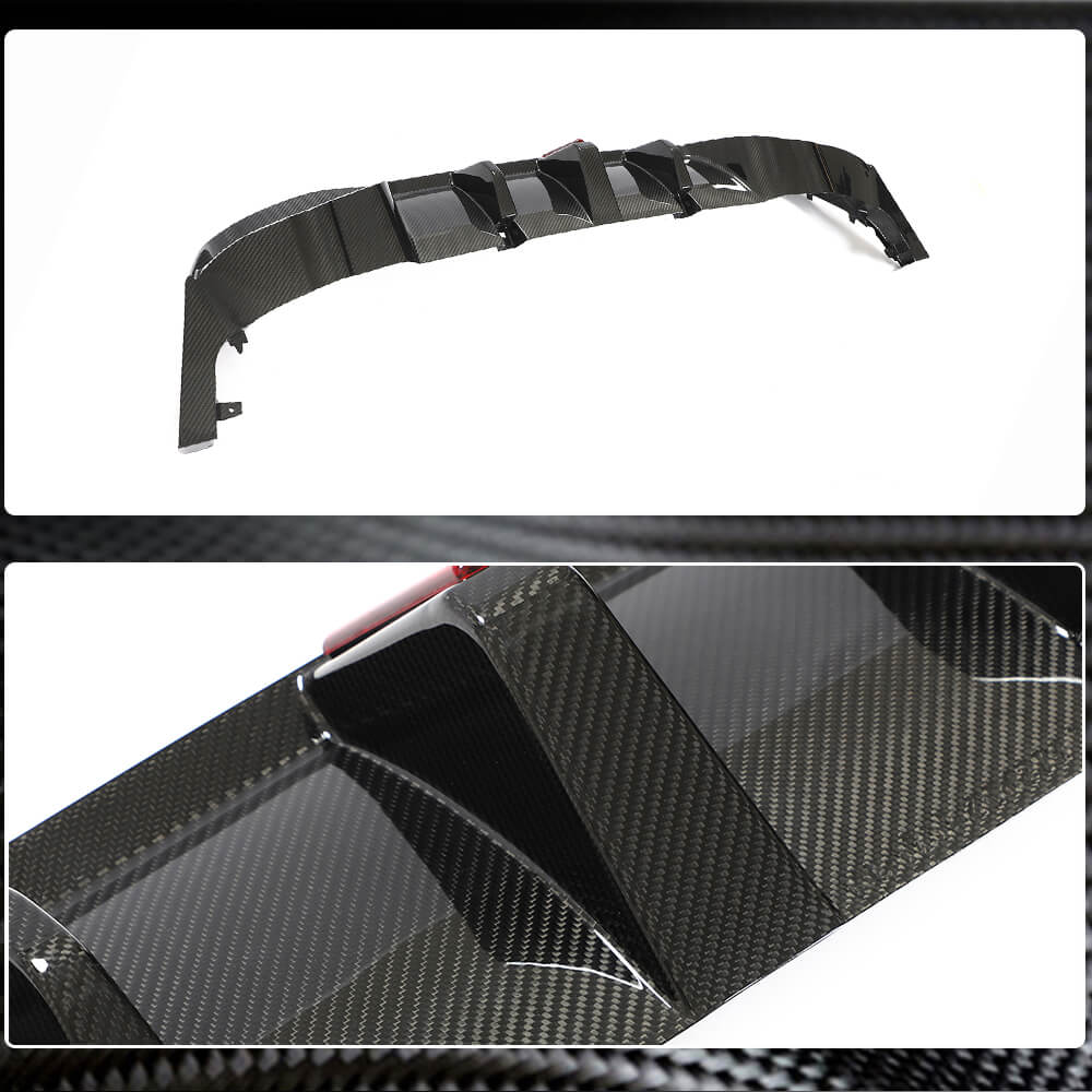 Volkswagen VW Golf 8 MK8 GTI Rear Bumper Diffuser Dry Carbon Fiber-Ahacarbon