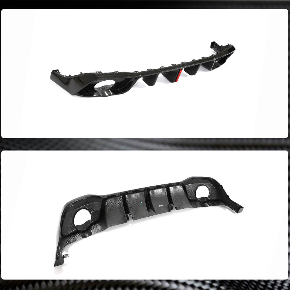 Volkswagen VW Golf 8 MK8 GTI Rear Bumper Diffuser Dry Carbon Fiber-Ahacarbon