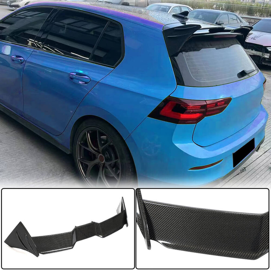 Volkswagen VW Golf 8 MK8 GTI R 2021UP Rear Roof Spoiler Carbon Fiber-Ahacarbon