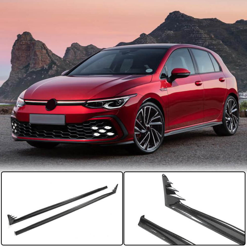 Volkswagen VW Golf 8 MK8 GTI Rline 2021+ Side Skirts Carbon Fiber-Ahacarbon