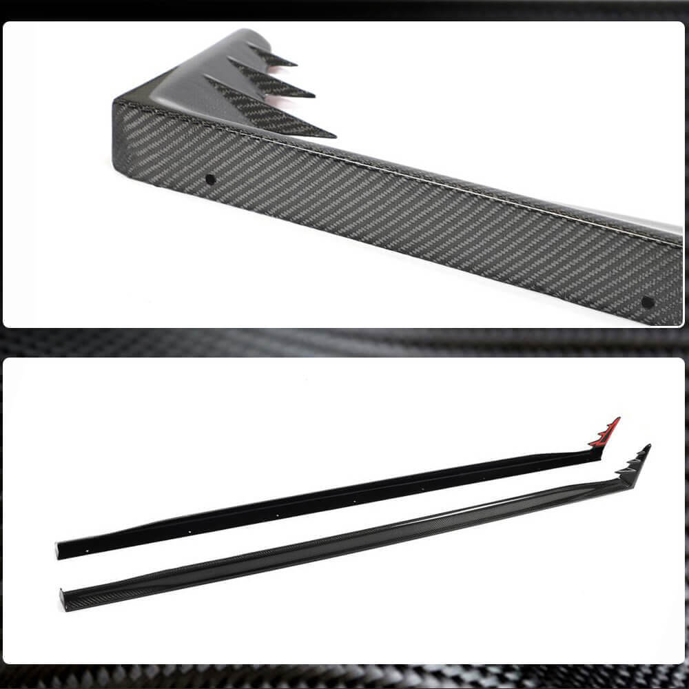 Volkswagen VW Golf 8 MK8 GTI Rline 2021+ Side Skirts Carbon Fiber-Ahacarbon