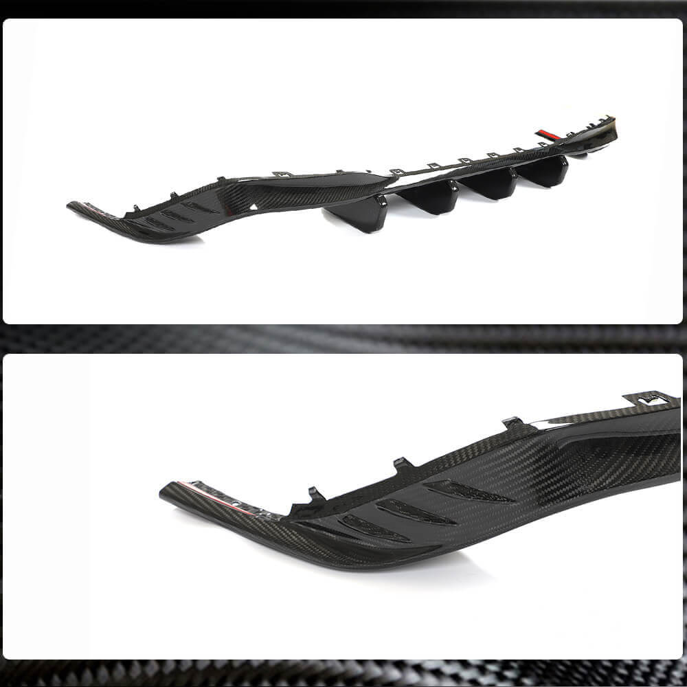 Volkswagen VW Golf 8 MK8 R 2021+ Rear Bumper Diffuser Dry Carbon Fiber-Ahacarbon