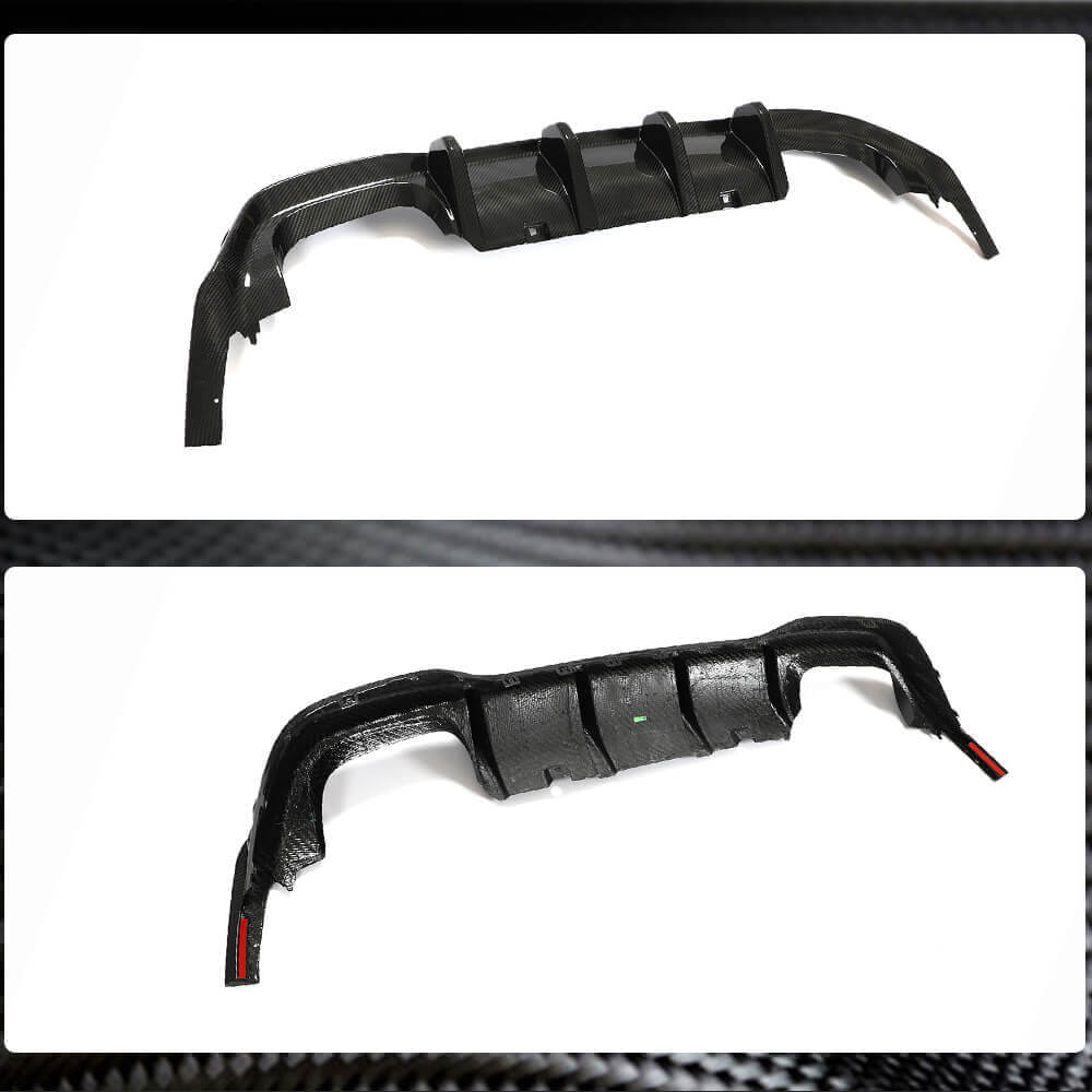 Volkswagen VW Golf 8 MK8 R 2021+ Rear Bumper Diffuser Dry Carbon Fiber-Ahacarbon