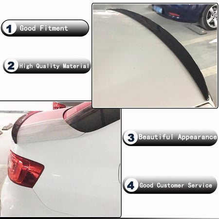 Volkswagen VW Jetta 2011-2014 Sagitar 2012-2014 Rear Trunk Spoiler Carbon Fiber-Ahacarbon