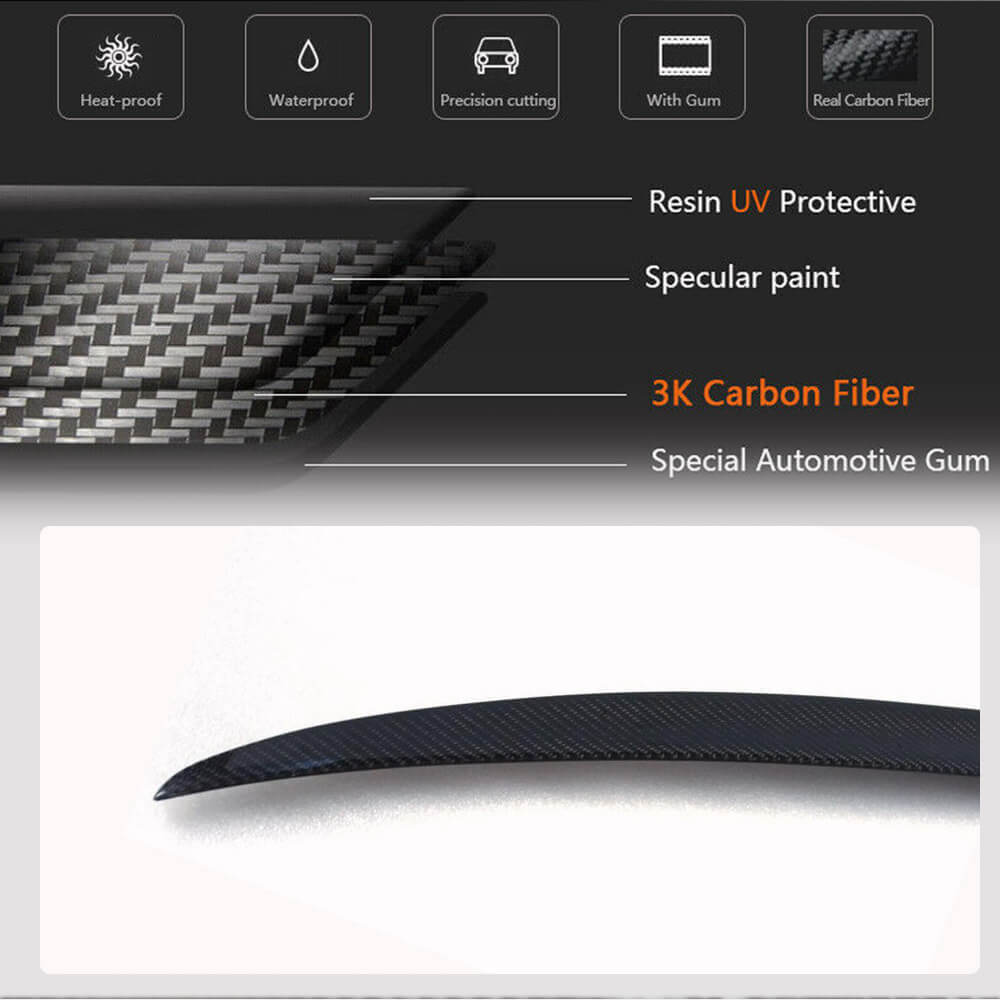 Volkswagen VW Jetta 2011-2014 Sagitar 2012-2014 Rear Trunk Spoiler Carbon Fiber-Ahacarbon