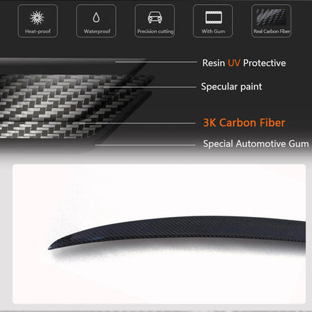 Volkswagen VW Jetta 2011-2014 Sagitar 2012-2014 Rear Trunk Spoiler Carbon Fiber-Ahacarbon