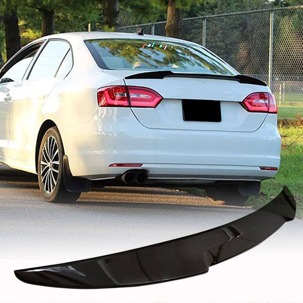 Volkswagen VW Jetta Sedan 2012-2018 Rear Trunk Spoiler Glossy black ABS-Ahacarbon