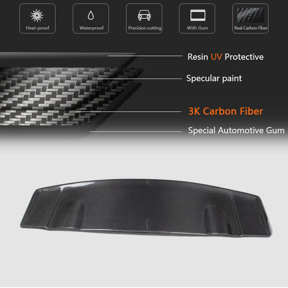 Volkswagen VW Scirocco Non-R 2008-2014 Rear Roof Spoiler Carbon Fiber-Ahacarbon