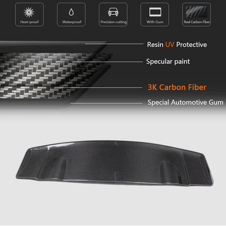 Volkswagen VW Scirocco Non-R 2008-2014 Rear Roof Spoiler Carbon Fiber-Ahacarbon