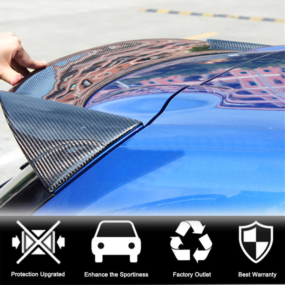 Volkswagen VW Scirocco Non-R Pre-facelift 2008-2014 Rear Roof Spoiler Carbon Fiber-Ahacarbon