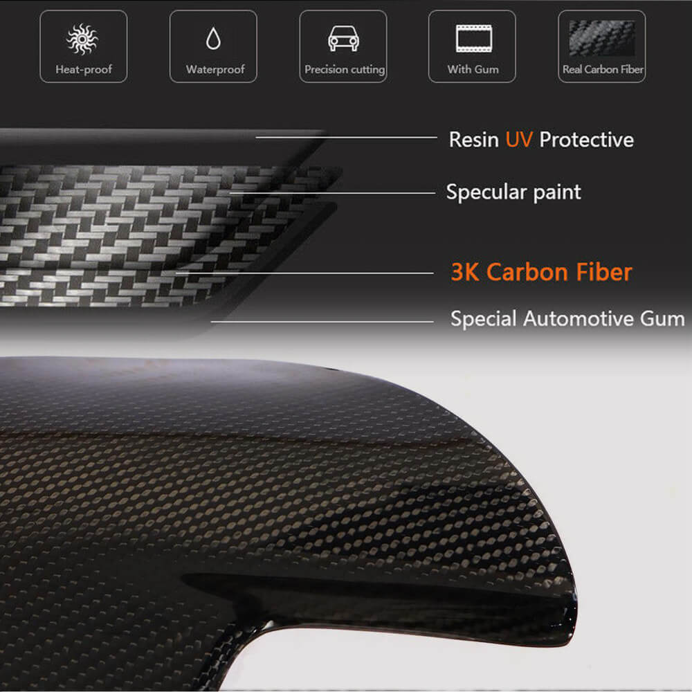 Volkswagen VW Tiguan MK2 Standard 2017-2019 Rear Trunk Spoiler Carbon Fiber-Ahacarbon