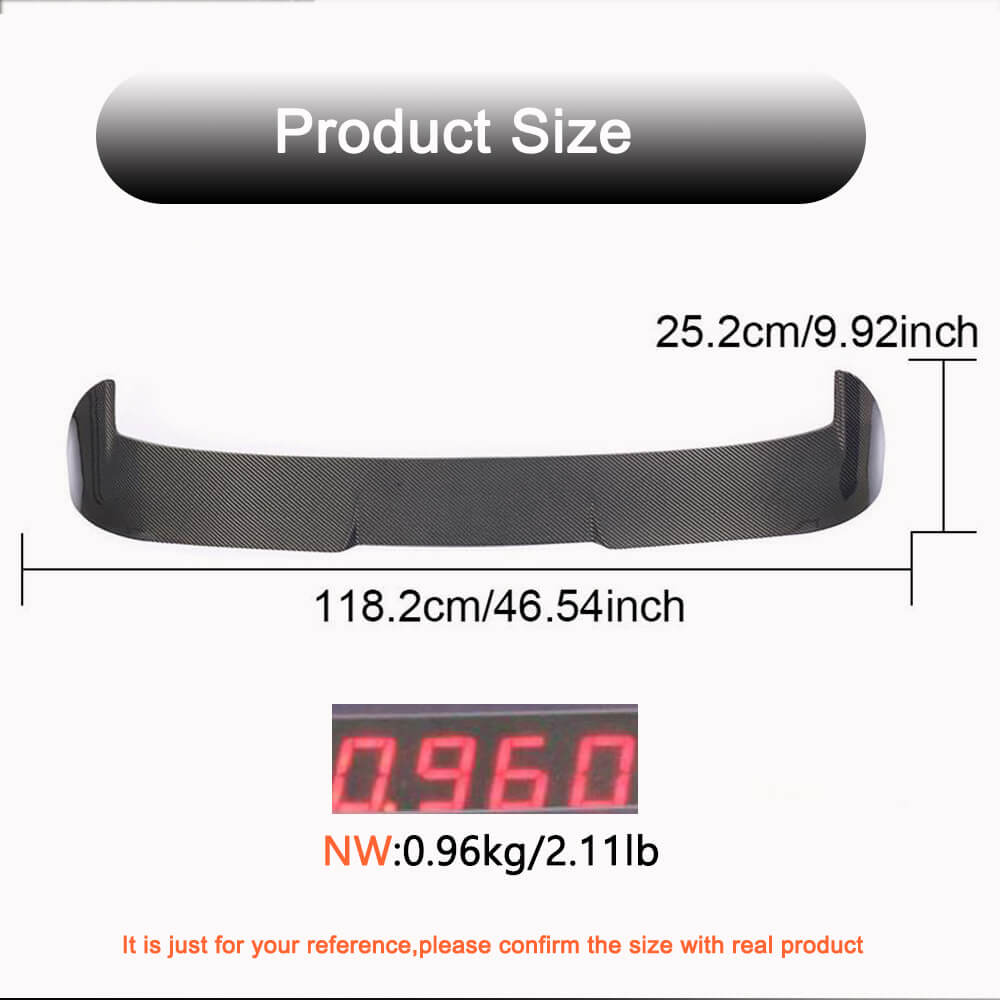 Volkswagen VW Tiguan MK2 Standard 2017-2019 Rear Trunk Spoiler Carbon Fiber-Ahacarbon
