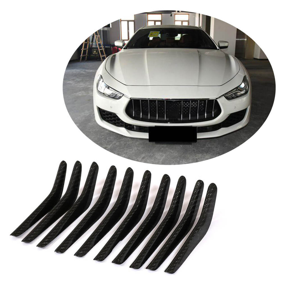 Maserati Ghibli M157 Base 2018-2020 Front Grill Dry Carbon Fiber-Ahacarbon